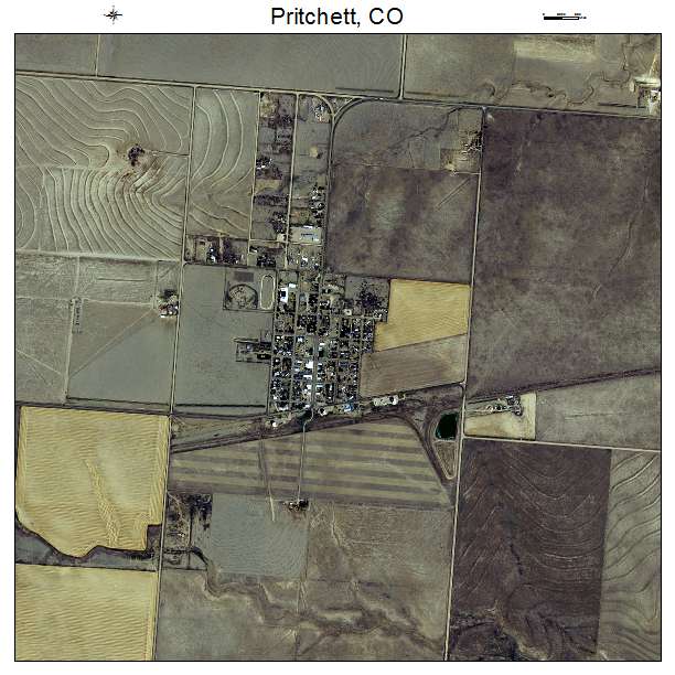 Pritchett, CO air photo map