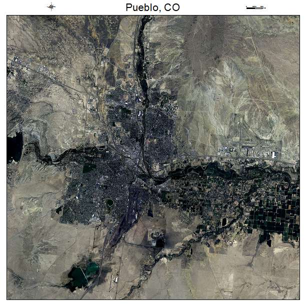 Pueblo, CO air photo map