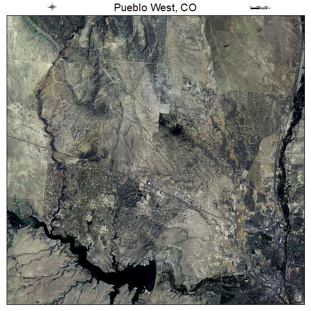 Pueblo West, CO air photo map