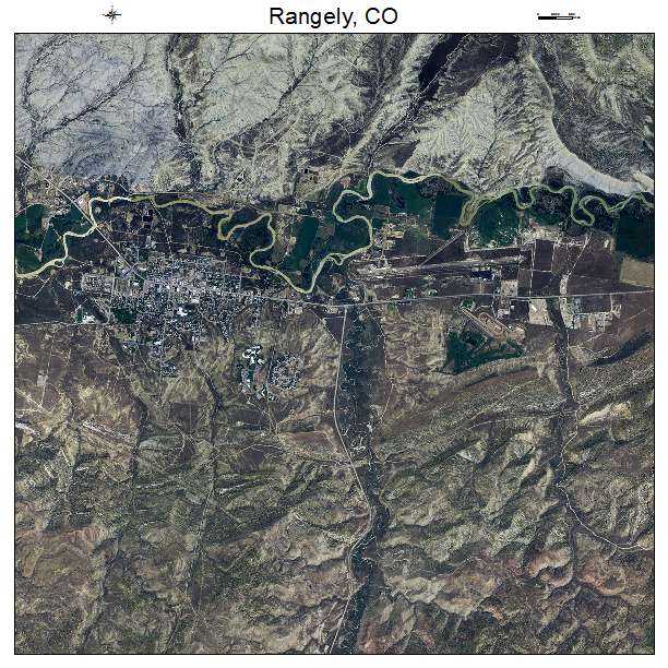 Rangely, CO air photo map