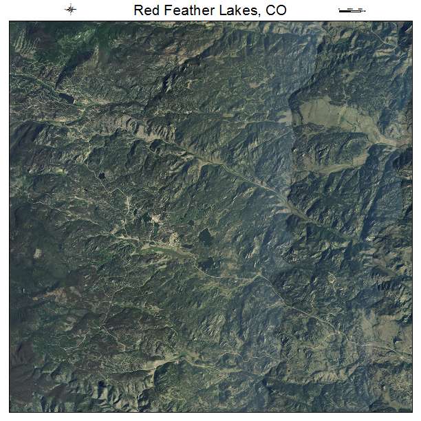 Red Feather Lakes, CO air photo map