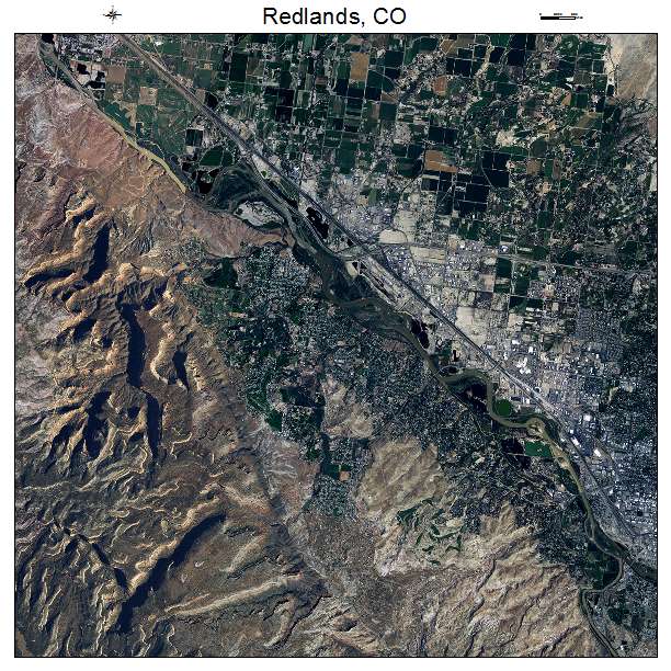 Redlands, CO air photo map