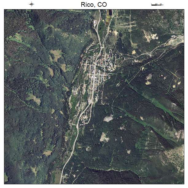 Rico, CO air photo map
