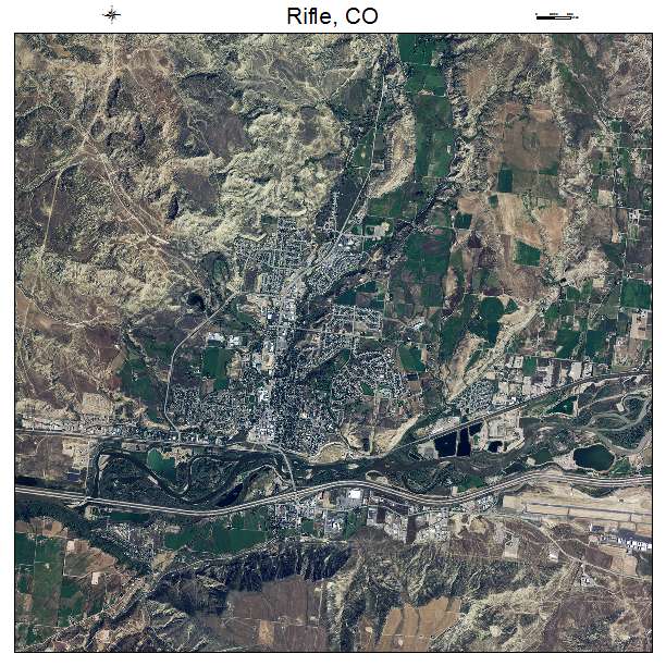 Rifle, CO air photo map