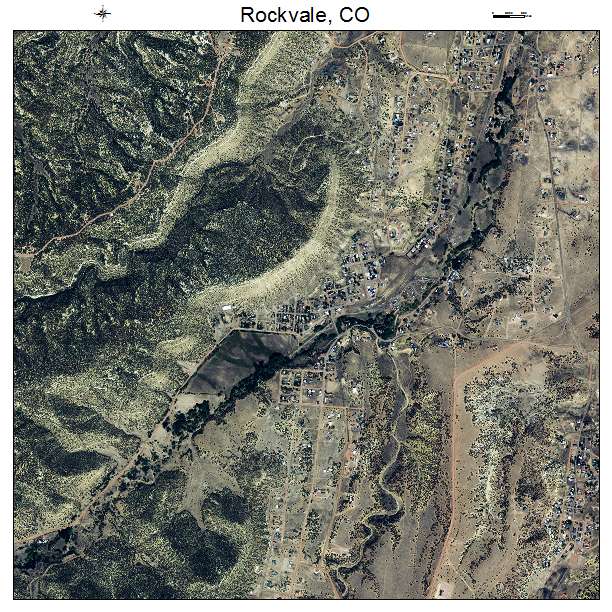 Rockvale, CO air photo map