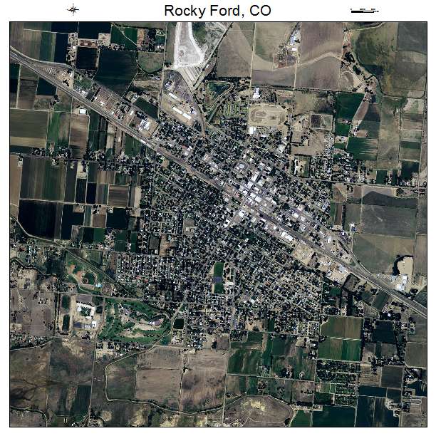 Rocky Ford, CO air photo map