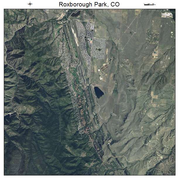 Roxborough Park, CO air photo map