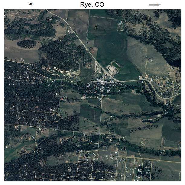 Rye, CO air photo map