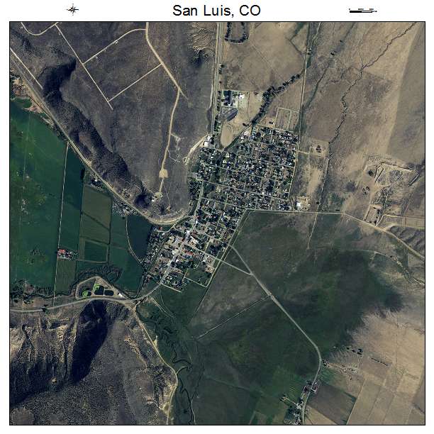 San Luis, CO air photo map
