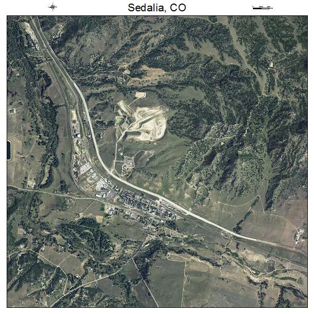 Sedalia, CO air photo map