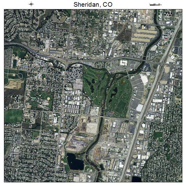 Sheridan, CO air photo map