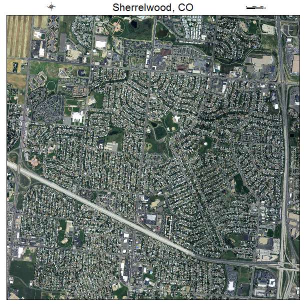 Sherrelwood, CO air photo map