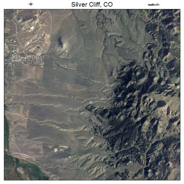 Silver Cliff, CO air photo map