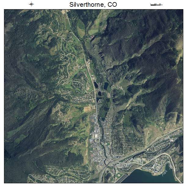 Silverthorne, CO air photo map