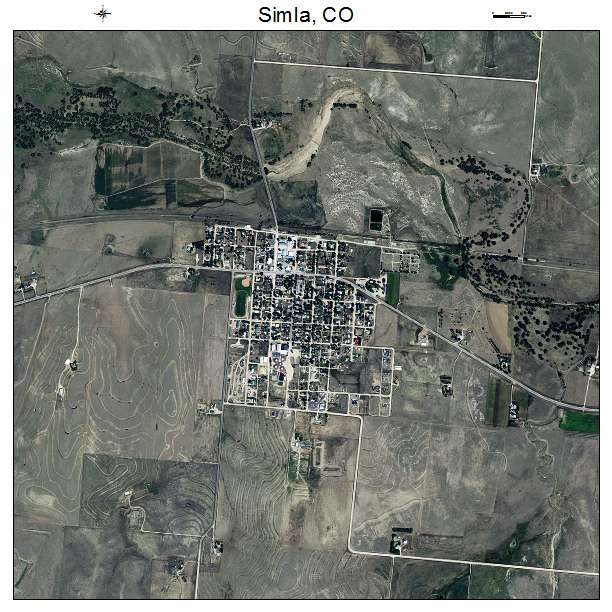 Simla, CO air photo map