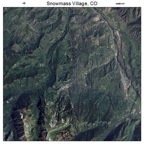 Snowmass Village, CO air photo map