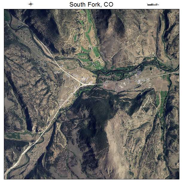South Fork, CO air photo map