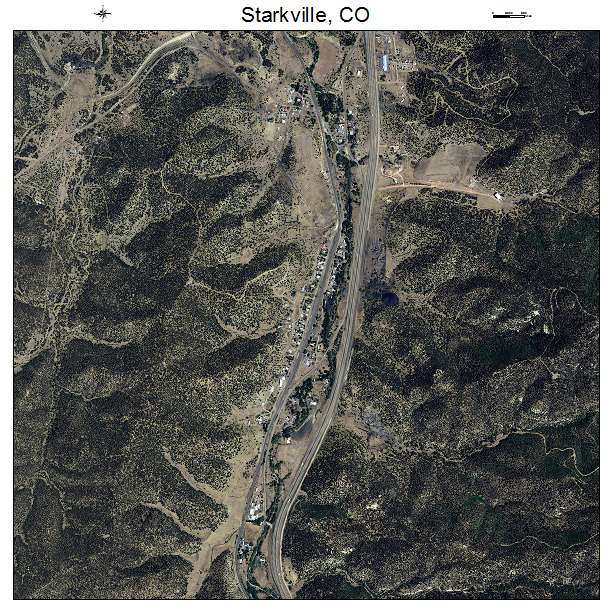 Starkville, CO air photo map