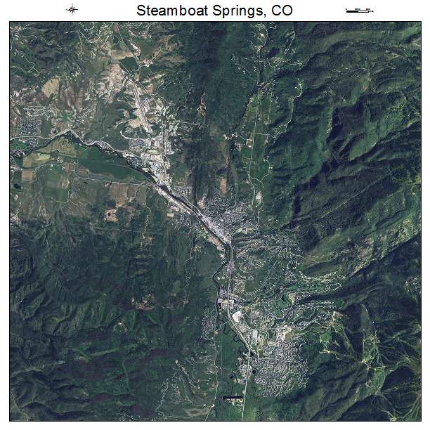 Steamboat Springs, CO air photo map