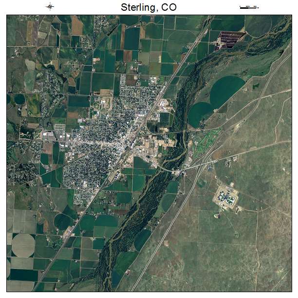 Sterling, CO air photo map