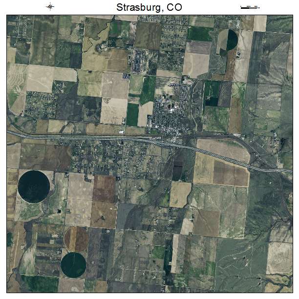 Strasburg, CO air photo map
