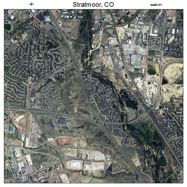 Stratmoor, CO air photo map