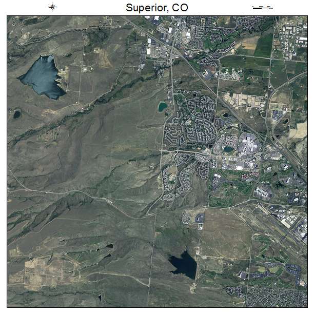 Superior, CO air photo map