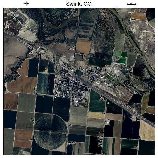 Swink, CO air photo map