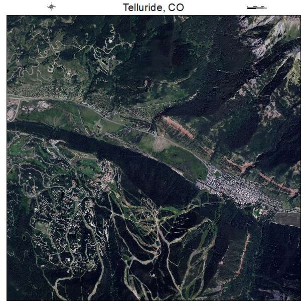 Telluride, CO air photo map