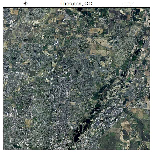 Thornton, CO air photo map