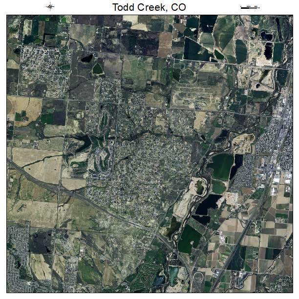 Todd Creek, CO air photo map
