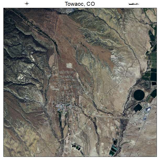 Towaoc, CO air photo map