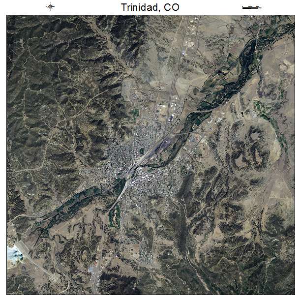 Trinidad, CO air photo map