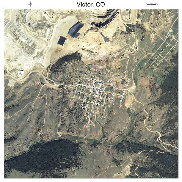 Victor, CO air photo map