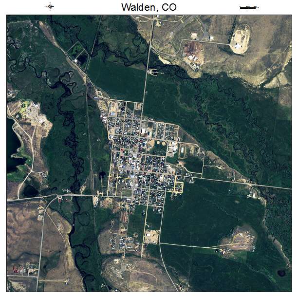 Walden, CO air photo map