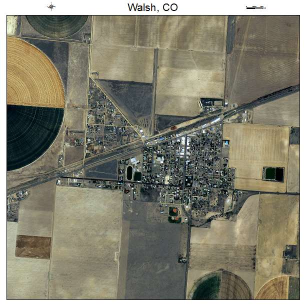 Walsh, CO air photo map