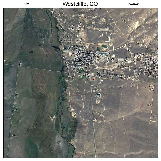 Westcliffe, CO air photo map