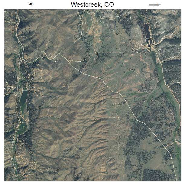 Westcreek, CO air photo map