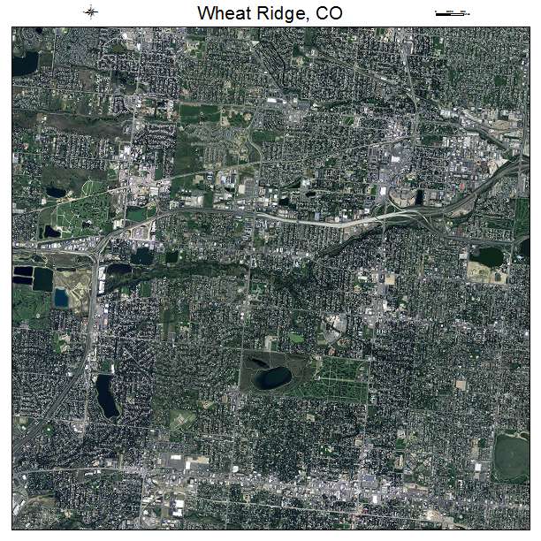 Wheat Ridge, CO air photo map