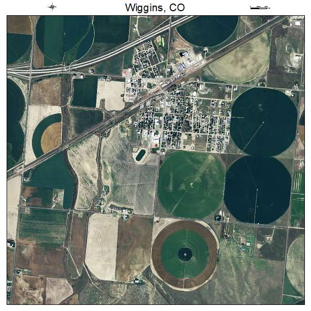 Wiggins, CO air photo map