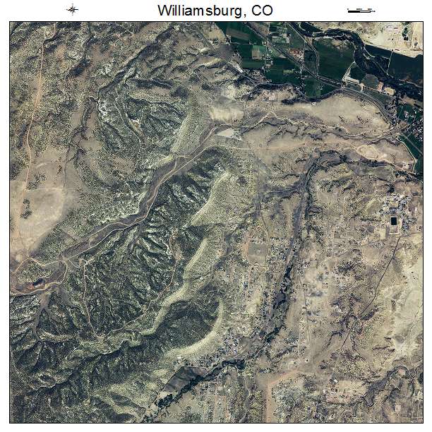 Williamsburg, CO air photo map