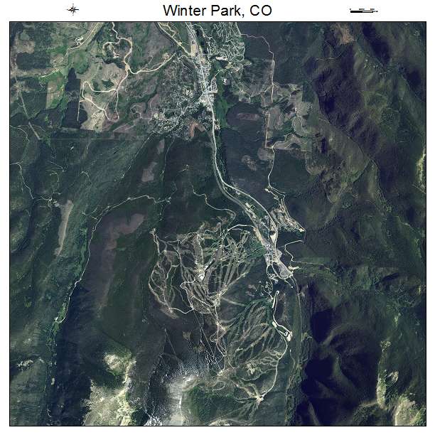 Winter Park, CO air photo map