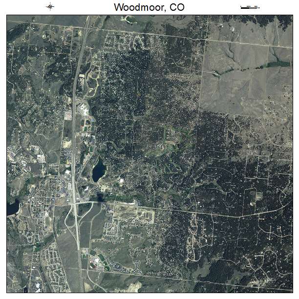 Woodmoor, CO air photo map