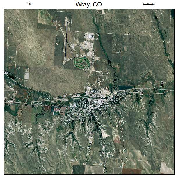 Wray, CO air photo map