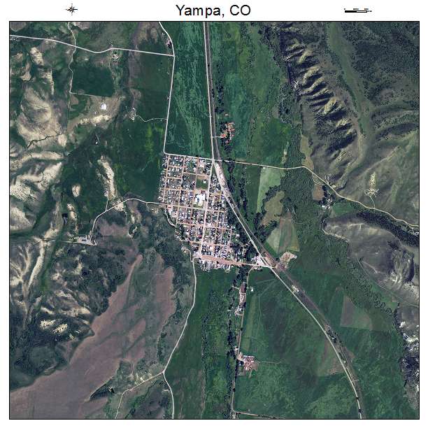 Yampa, CO air photo map