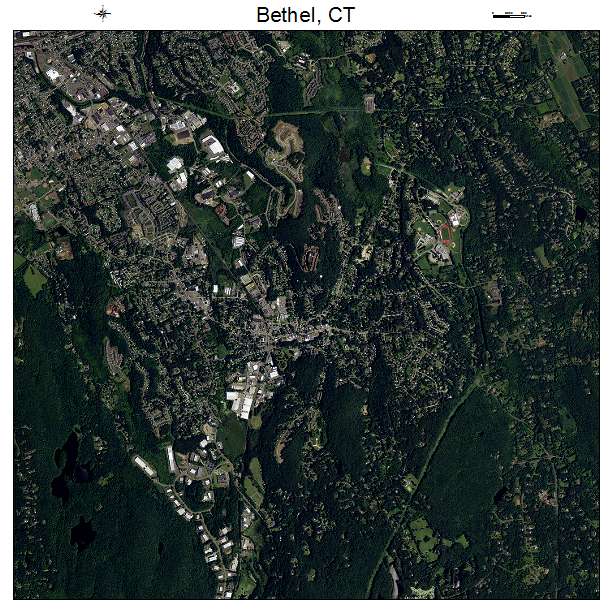 Bethel, CT air photo map
