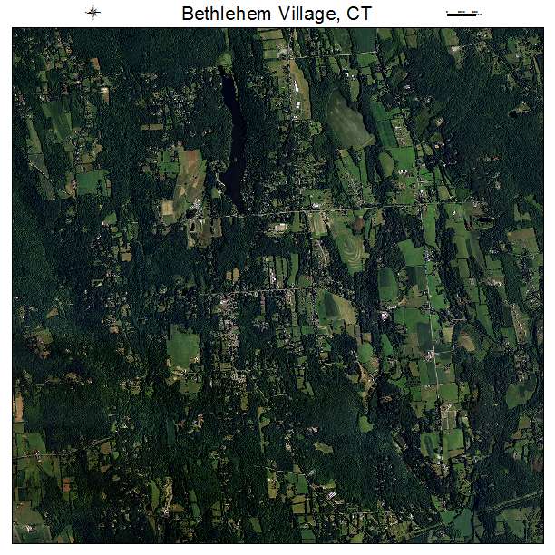 Bethlehem Village, CT air photo map