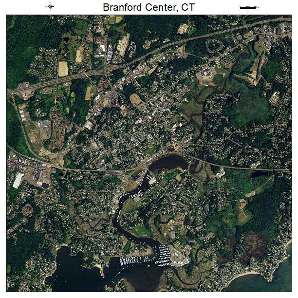Branford Center, CT air photo map