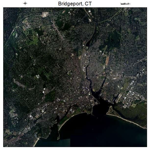 Bridgeport, CT air photo map
