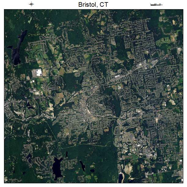 Bristol, CT air photo map